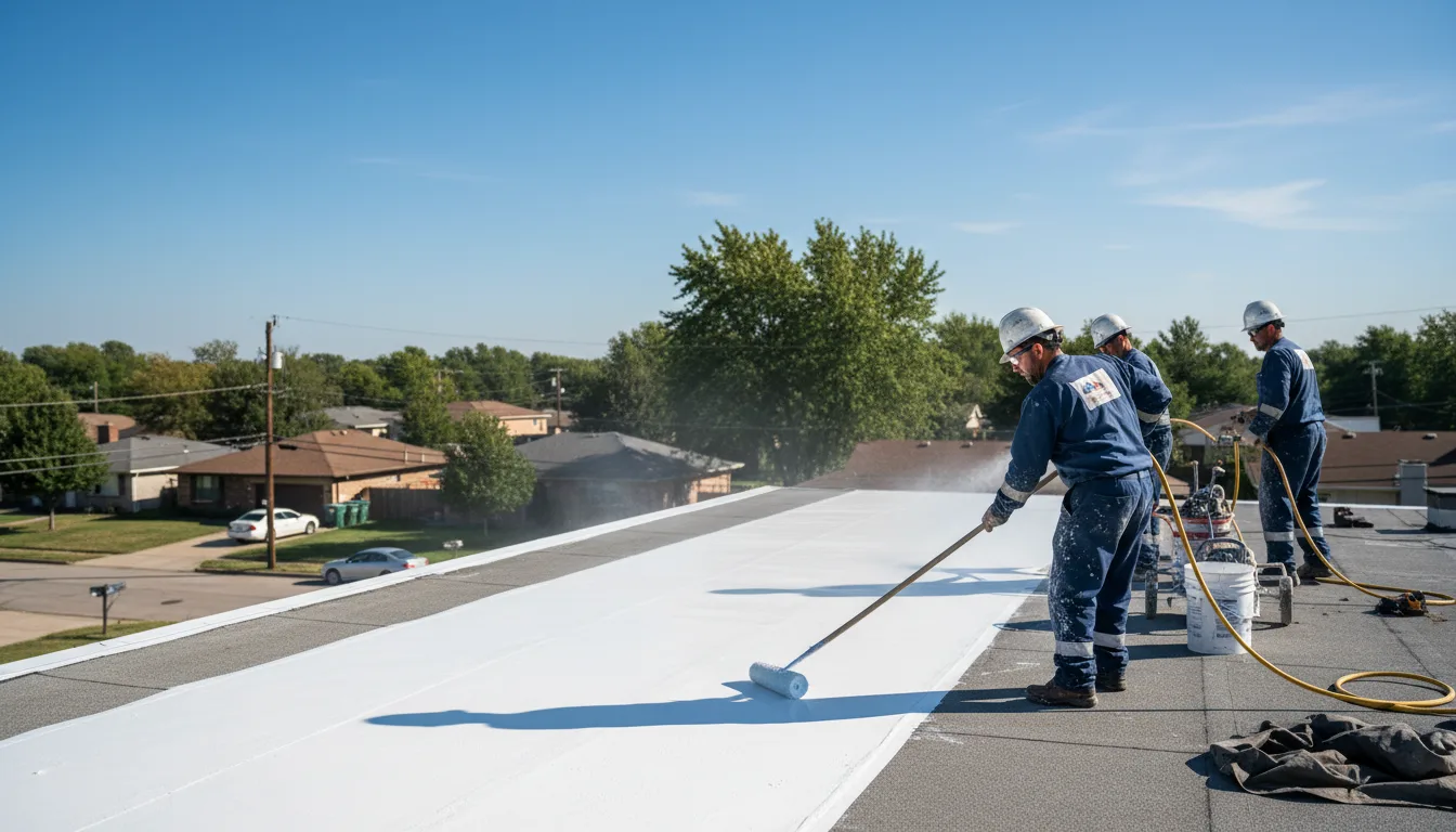 Commercial roof coating in Cadogan, PA near me